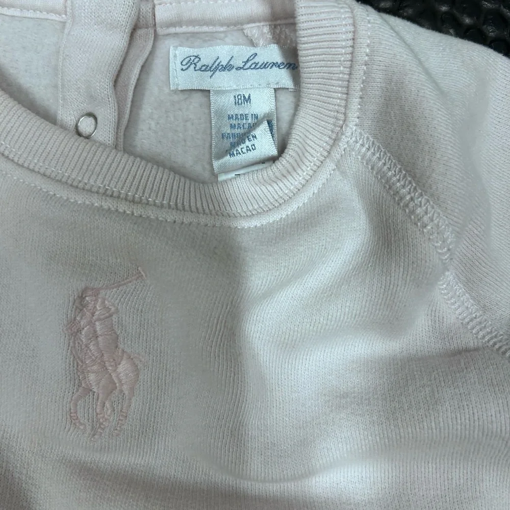 Ralph Lauren pink knitted sweatsuit set 18M